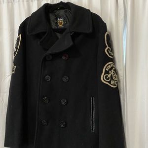 Schott NYC Men’s Motorcycle Club Peacoat